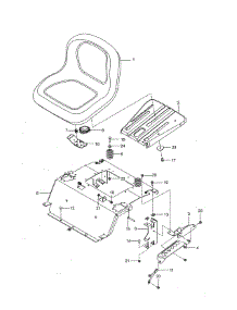 Seat parts for Husqvarna Rear-Engine Riding Mower 967323901-00 from AppliancePartsPros.com