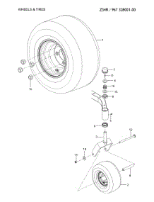 Wheels & Tires parts for Jonsered Rear-Engine Riding Mower 967328001-00 from AppliancePartsPros.com