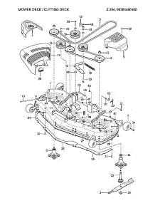 Mower Deck / Cutting Deck parts for Husqvarna Rear-Engine Riding Mower 96784460100 from AppliancePartsPros.com
