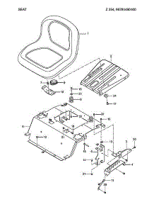 Seat parts for Husqvarna Rear-Engine Riding Mower 96784460100 from AppliancePartsPros.com