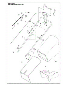 Handle parts for Husqvarna Gas Walk-Behind Mower 96794990100 from AppliancePartsPros.com
