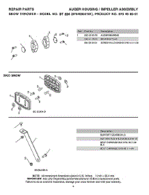 Skid Show parts for Husqvarna Gas Snowblower 97046850101 from AppliancePartsPros.com