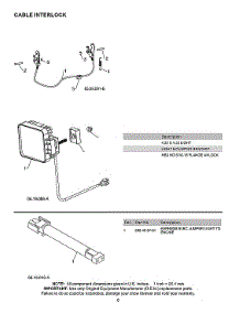 Cable Interlock parts for Husqvarna Gas Snowblower 97046850101 from AppliancePartsPros.com