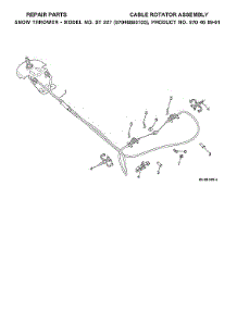 Cable Rotator Assy parts for Husqvarna Gas Snowblower 97046890100 from AppliancePartsPros.com