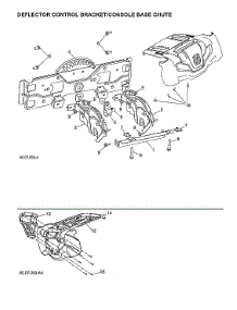 Deflector Control Bracket / Console Base Chute parts for Husqvarna Gas Snowblower 970528602 from AppliancePartsPros.com