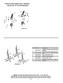 Power Steer Cable parts for Husqvarna Gas Snowblower 970528702 from AppliancePartsPros.com