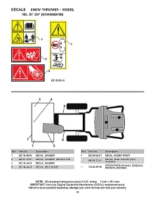 Decals parts for Husqvarna Gas Snowblower 970528702 from AppliancePartsPros.com