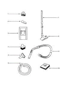Hose parts for Eureka Canister Vacuum 970A from AppliancePartsPros.com