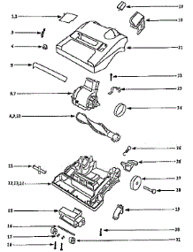 Nozzle And Motor Assembly parts for Eureka Upright Vacuum 9720A/AT from AppliancePartsPros.com