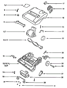 Nozzle And Motor Assembly parts for Eureka Upright Vacuum 9721ATX from AppliancePartsPros.com