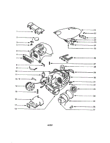 Housing / Motor parts for Eureka Canister Vacuum 972A from AppliancePartsPros.com
