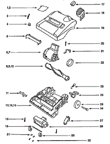 Nozzle And Motor Assembly parts for Eureka Upright Vacuum 9733A/AT from AppliancePartsPros.com