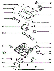 Nozzle And Motor Assembly parts for Eureka Upright Vacuum 9735ATX from AppliancePartsPros.com