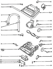 Nozzle And Motor Assembly parts for Eureka Upright Vacuum 9834DTH from AppliancePartsPros.com