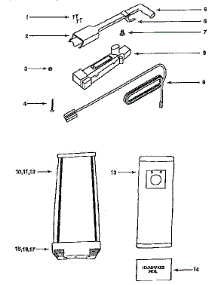 Handle And Bag Housing parts for Eureka Upright Vacuum 9855B/BT from AppliancePartsPros.com