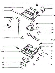 Nozzle And Motor Assembly parts for Eureka Upright Vacuum 9855BTH from AppliancePartsPros.com