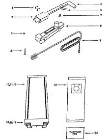 Handle And Bag Housing parts for Eureka Upright Vacuum 9855BTH from AppliancePartsPros.com
