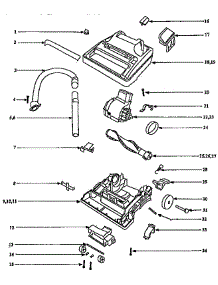 Nozzle And Motor Assembly parts for Eureka Upright Vacuum 9855BTV from AppliancePartsPros.com