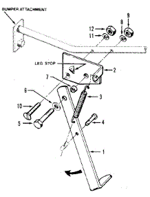 Kickstand Attachment parts for Craftsman Tiller 98729908 from AppliancePartsPros.com