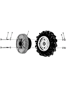 Wheel Assembly parts for Craftsman Tiller 98729908 from AppliancePartsPros.com