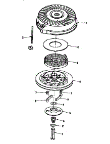 Rewind Starter parts for Craftsman Chipper Shredder 987799601 from AppliancePartsPros.com