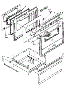 Door And Drawer parts for Kenmore Electric Range 995.41 (1988) (99541 (1988), 995 41 (1988)) from AppliancePartsPros.com