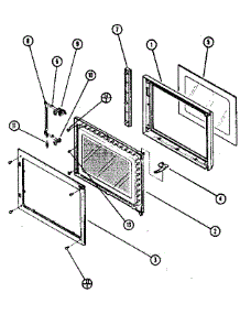 Door Assembly parts for Kenmore Countertop Microwave 996.64(1988) (99664(1988), 996 64(1988)) from AppliancePartsPros.com