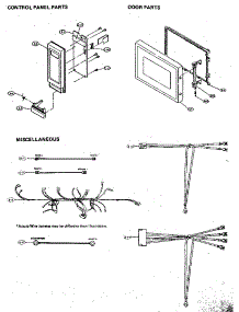 Control Panel And Door Parts parts for Kenmore Countertop Microwave 997.32(1988) (99732(1988), 997 32(1988)) from AppliancePartsPros.com