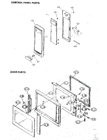 Control Panel And Door Parts parts for Kenmore Countertop Microwave 997.67 (1988) (99767 (1988), 997 67 (1988)) from AppliancePartsPros.com