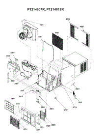 Chassis - P1214607r, P1214612r parts for Amana Room Air Conditioner 9M32PBEH-P1214910R from AppliancePartsPros.com