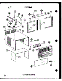 Portable Exterior Parts parts for Amana Room Air Conditioner 9P-2SPMK/P54972-31R from AppliancePartsPros.com