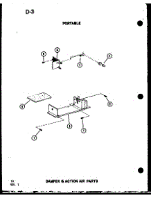Portable Damper & Action Air Parts parts for Amana Room Air Conditioner 9P-2SPML/P54972-33R from AppliancePartsPros.com