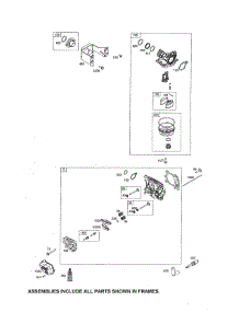Carburetor / Head Cylinder parts for Briggs & Stratton Lawn & Garden Engine 9P702-0027-F1 from AppliancePartsPros.com