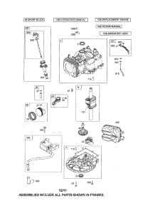 Cylinder / Crankshaft / Sump parts for Briggs & Stratton Lawn & Garden Engine 9P702-0110-F1 from AppliancePartsPros.com