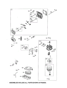 Head Cylinder / Carburetor parts for Briggs & Stratton Lawn & Garden Engine 9P702-0110-F1 from AppliancePartsPros.com