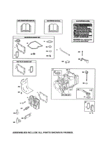Cylinder / Gasket Sets parts for Briggs & Stratton Lawn & Garden Engine 9S502-1042-B1 from AppliancePartsPros.com