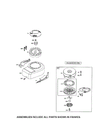 Rewind Starter / Blower Housing parts for Briggs & Stratton Lawn & Garden Engine 9T802-1075-B1 from AppliancePartsPros.com
