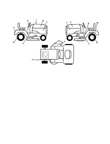 Decals parts for Ariens Front-Engine Lawn Tractor A18KG42 (96046000100) from AppliancePartsPros.com