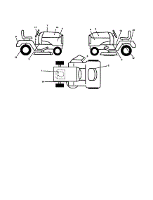 Decals parts for Ariens Front-Engine Lawn Tractor A19BA42 (96046001000) from AppliancePartsPros.com