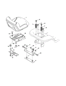Seat parts for Ariens Front-Engine Lawn Tractor A19BA42 (96046001001) from AppliancePartsPros.com