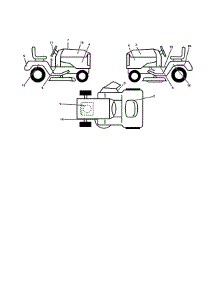 Decals parts for Ariens Front-Engine Lawn Tractor A19BA42 (96046001001) from AppliancePartsPros.com
