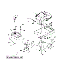 Engine parts for Ariens Front-Engine Lawn Tractor A19K42 (96046000500) from AppliancePartsPros.com