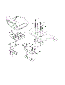 Seat parts for Ariens Front-Engine Lawn Tractor A19K42 (96046000500) from AppliancePartsPros.com
