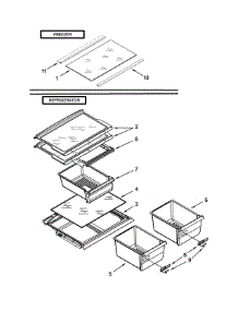 Shelf Parts parts for Amana Top-Mount Refrigerator A4TXCGFBW01 from AppliancePartsPros.com