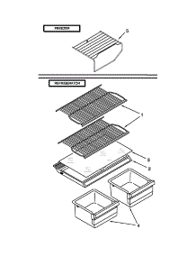 Shelf Parts parts for Amana Top-Mount Refrigerator A4TXNWFWW03 from AppliancePartsPros.com