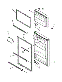Door Parts parts for Amana Top-Mount Refrigerator A8RXCGFXW03 from AppliancePartsPros.com