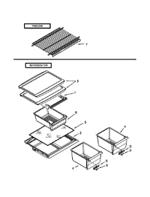 Shelf Parts parts for Amana Top-Mount Refrigerator A8TXNGFBW01 from AppliancePartsPros.com