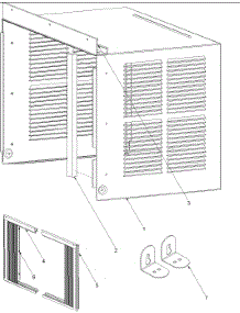 Outer Case Assembly parts for Amana Room Air Conditioner AAC051FRA-PAAC051FRA0 from AppliancePartsPros.com