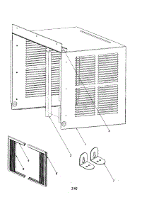 Outer Case Assembly parts for Amana Room Air Conditioner AAC071FRA-PAAC071FRA0 from AppliancePartsPros.com