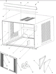 Outer Case Assembly parts for Amana Room Air Conditioner AAC101STA-PAAC101STA0 from AppliancePartsPros.com